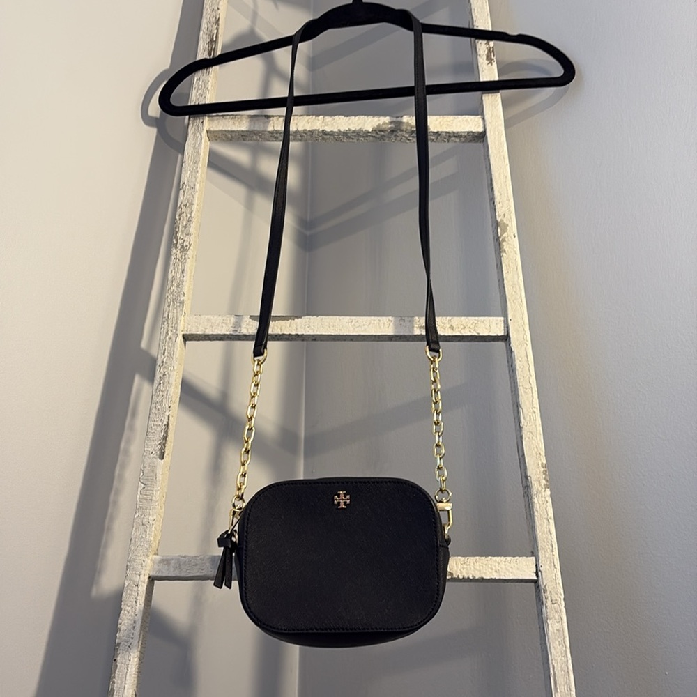 Tory Burch Black and Gold Crossbody Bag - Picture 2 of 8